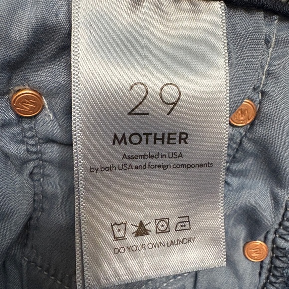 MOTHER The Insider Crop Step Fray Dark Blue Denim Jean Night Tripper Wash Sz 29 - Picture 9 of 13
